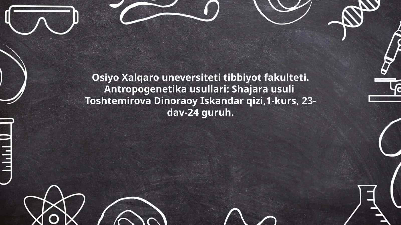 Antropogenetika usullari: Shajara usuli 1