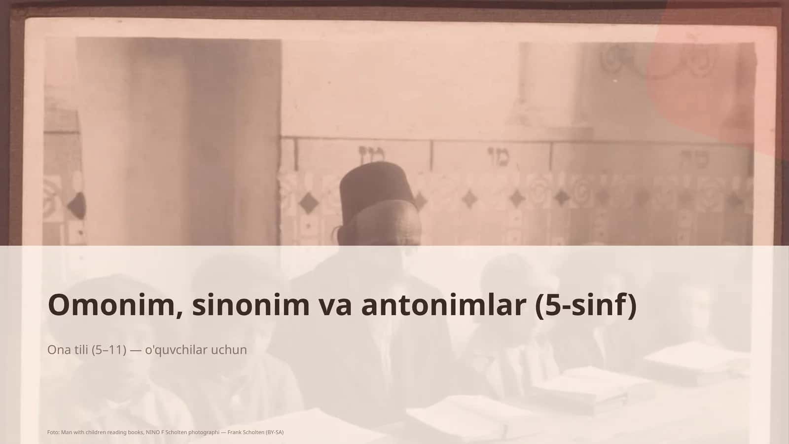Omonim, sinonim va antonimlar (5-sinf) 1