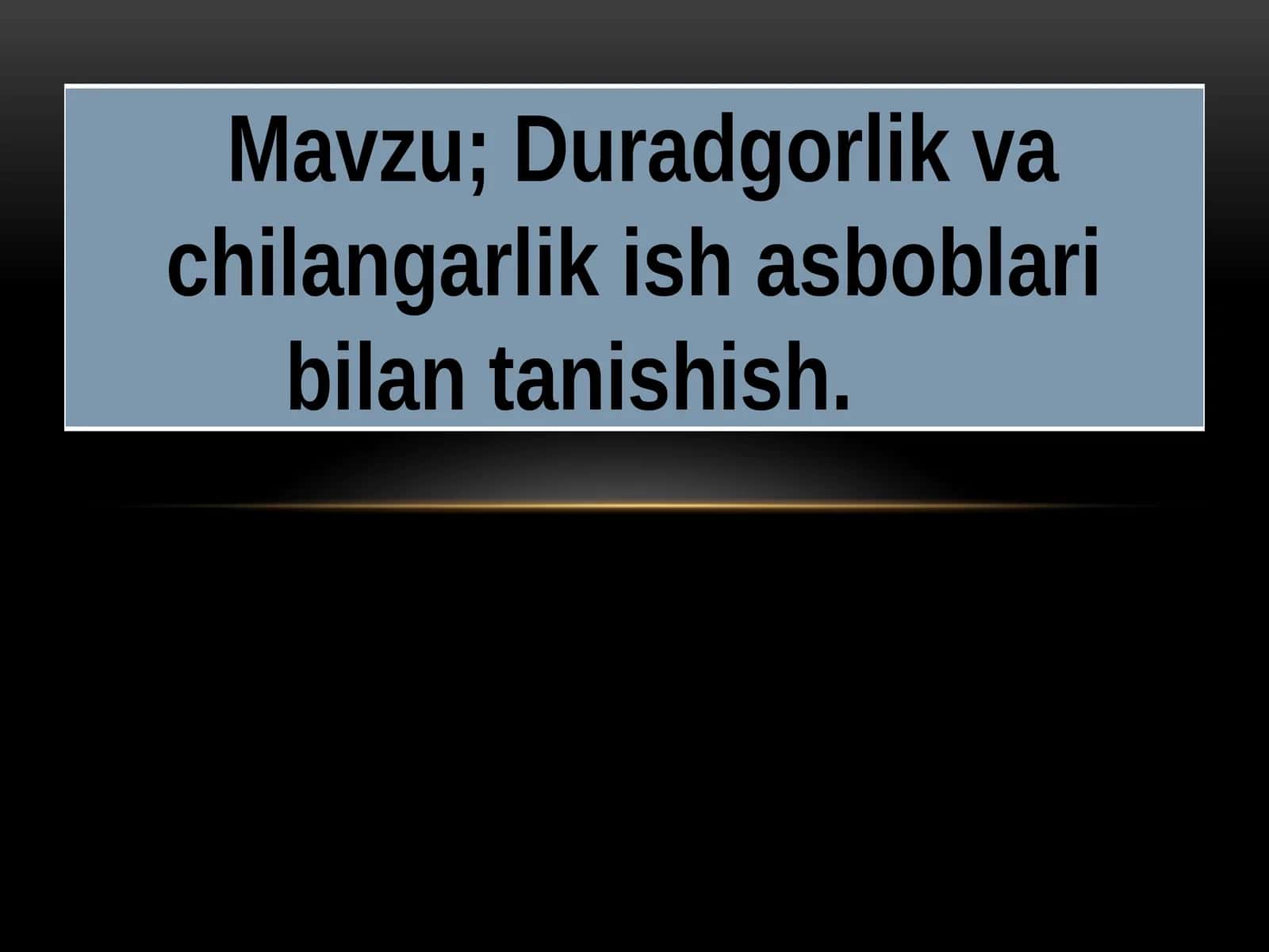 Duradgorlik va chilangarlik ish asboblari 1