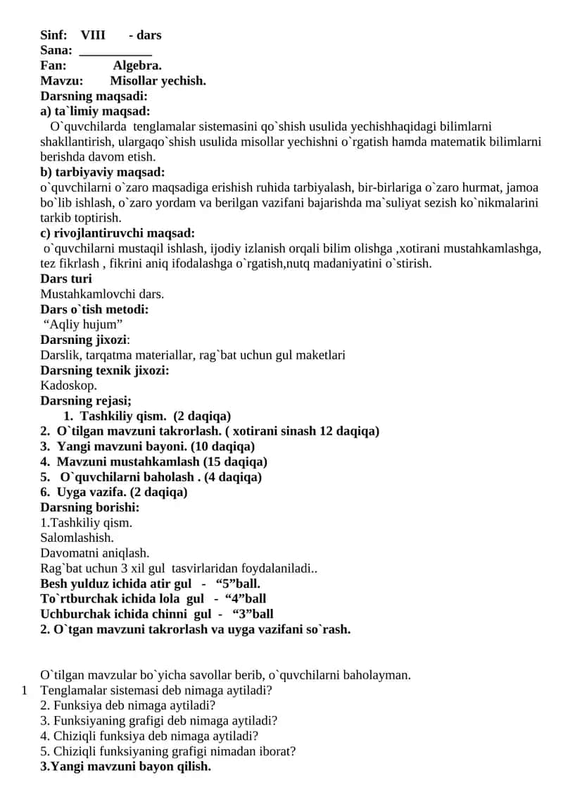 8-sinf algebra dars ishlanmalar 1