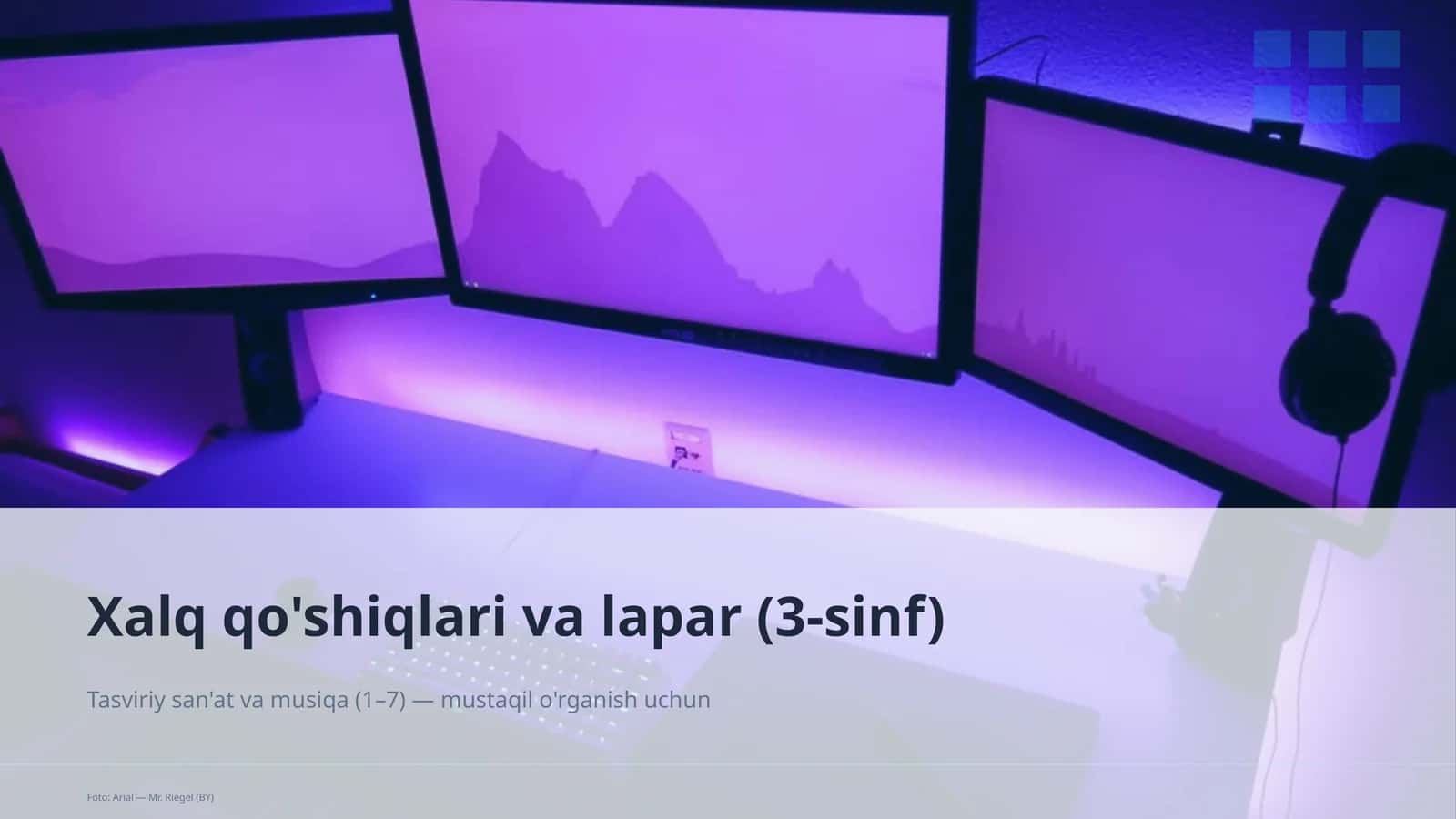 Xalq qo'shiqlari va lapar (3-sinf) 1