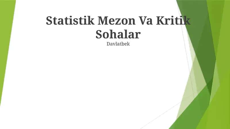Statistik Mezon Va Kritik Sohalar 1