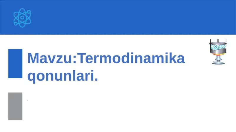 Termodinamika qonunlari 1