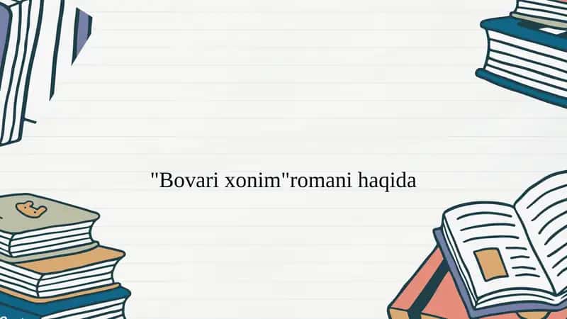 "Bovari xonim" romani 1