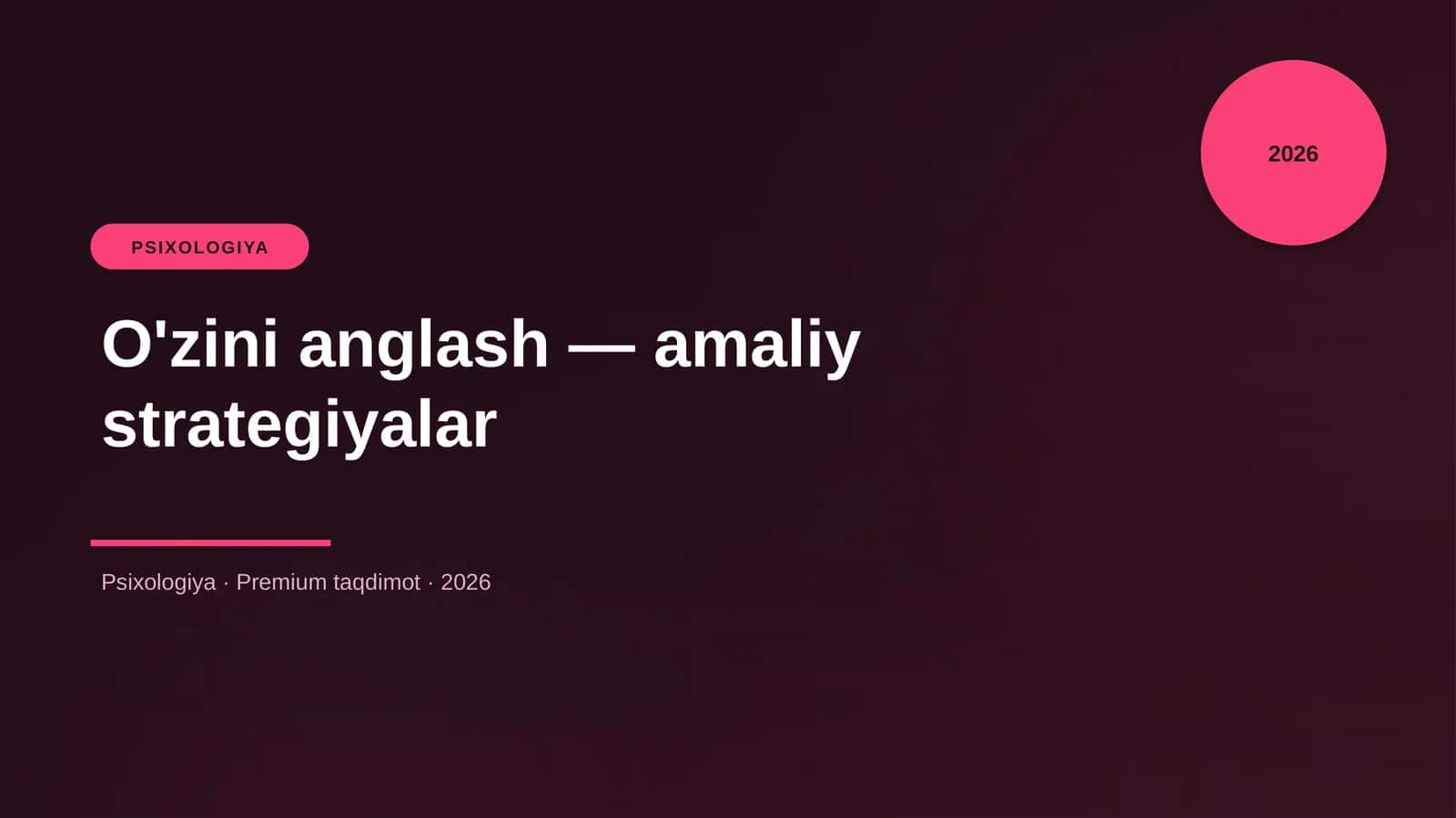 O'zini anglash — amaliy strategiyalar 1
