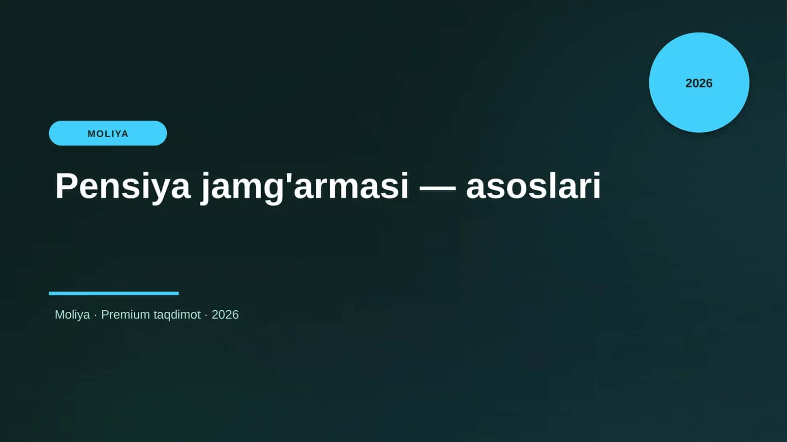 Pensiya jamg'armasi — asoslari 1