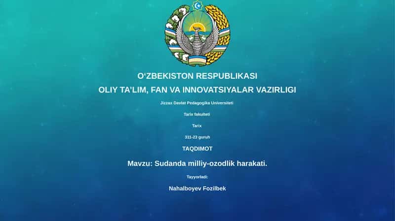 Sudan milliy-ozodlik harakati 1