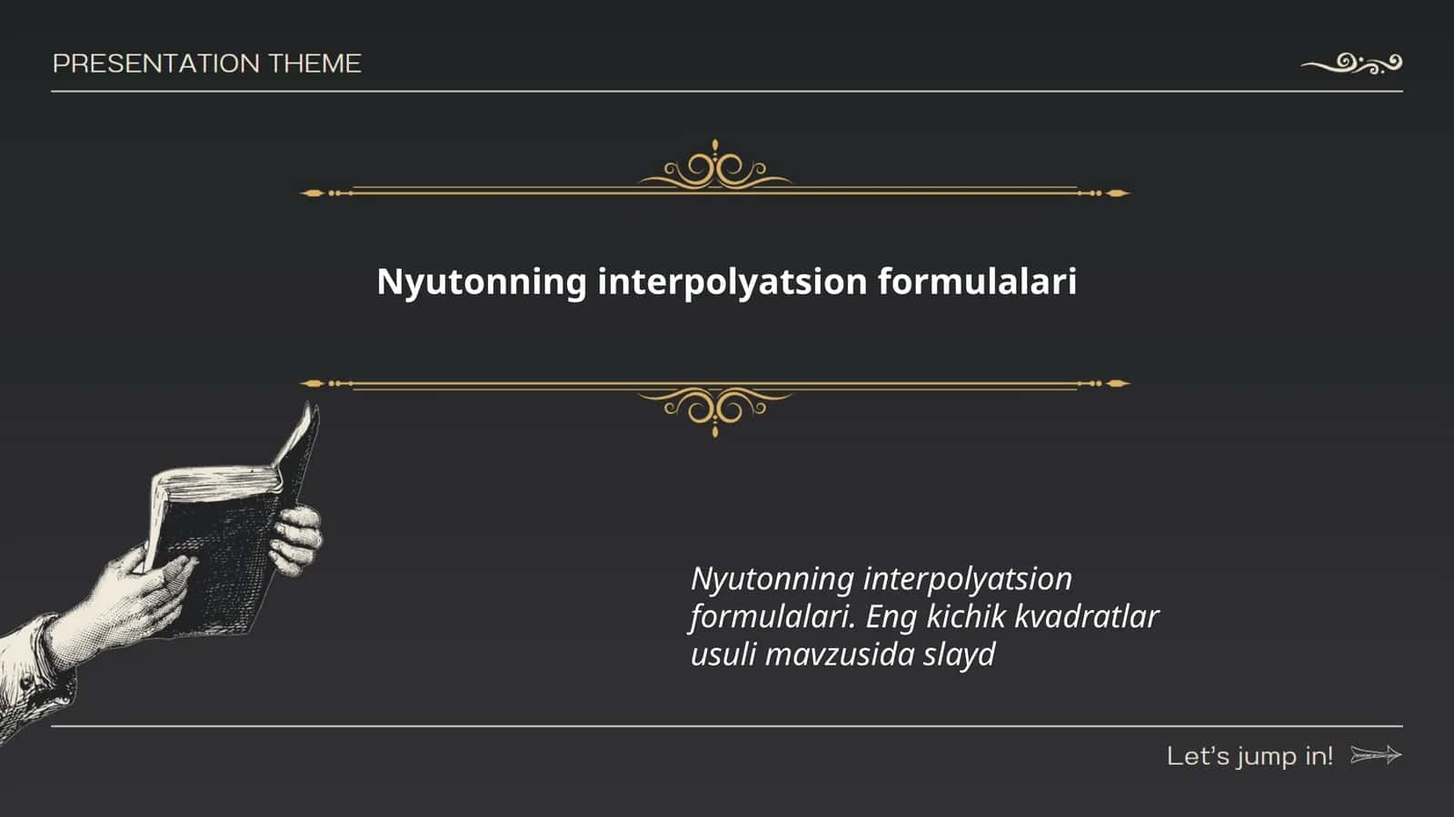 Nyutonning interpolyatsion formulalari 1