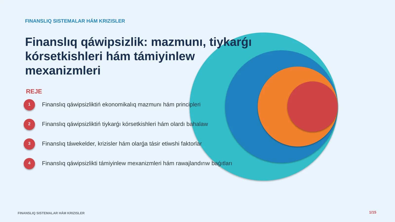 FINANSLIQ SISTEMALAR HÁM KRIZISLER 1