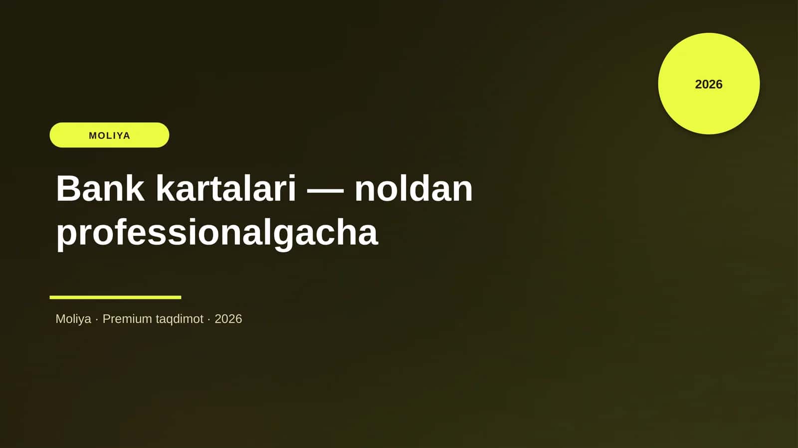 Bank kartalari — noldan professionalgacha 1