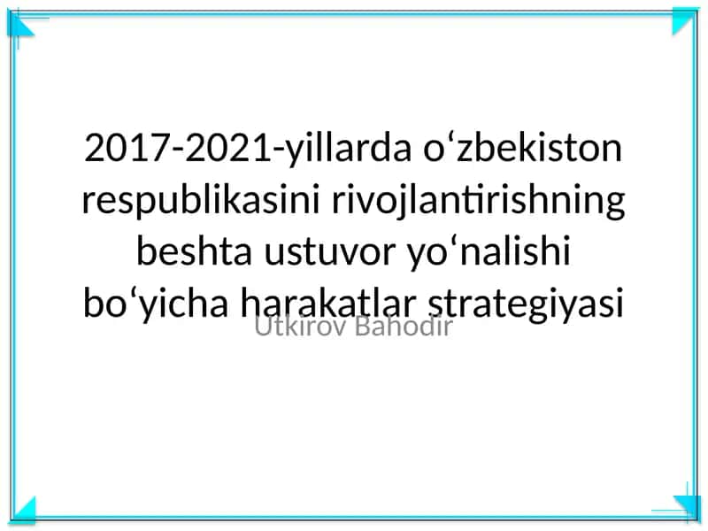 Harakatlar strategiyasi 1