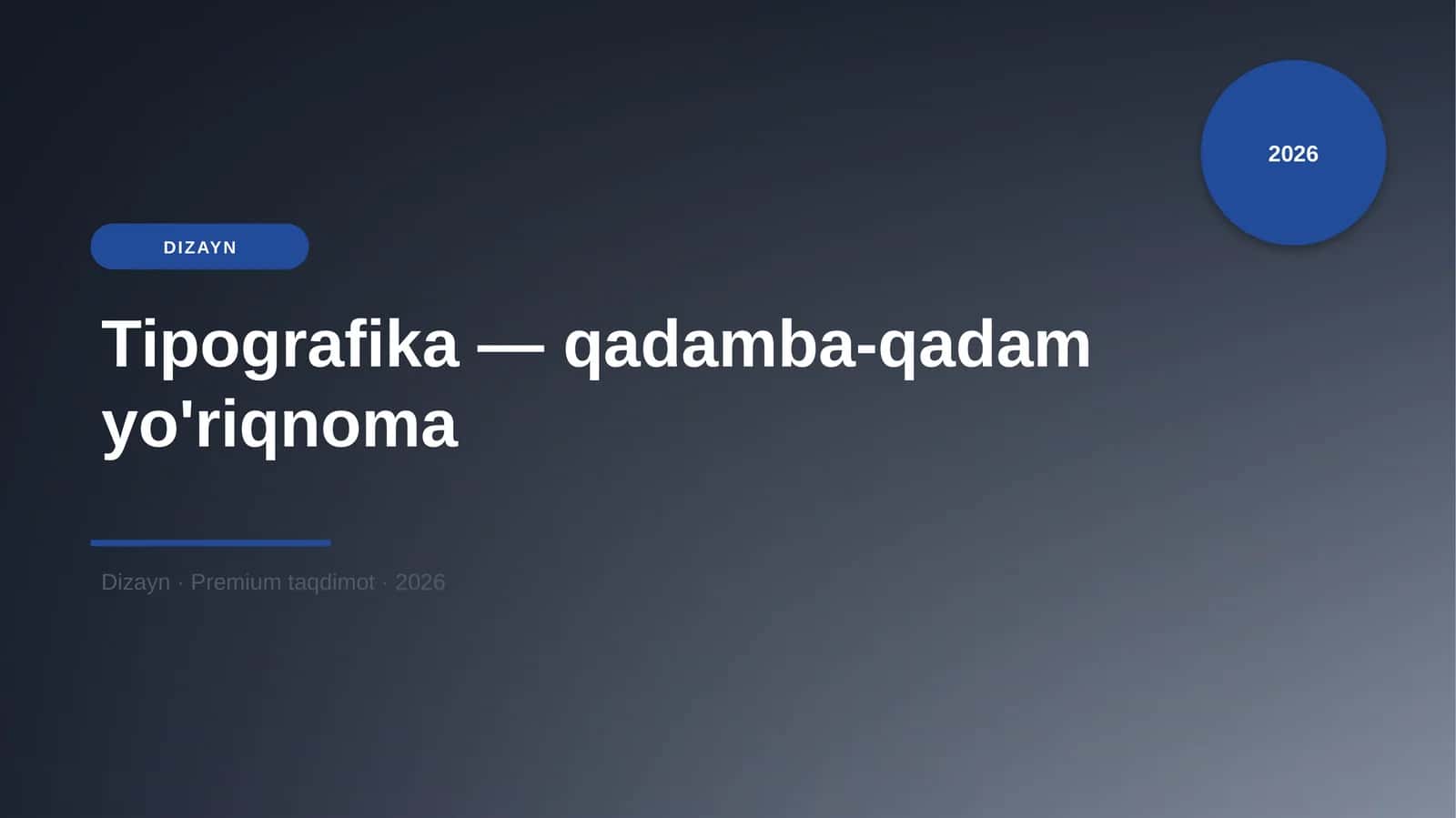Tipografika — qadamba-qadam yo'riqnoma 1