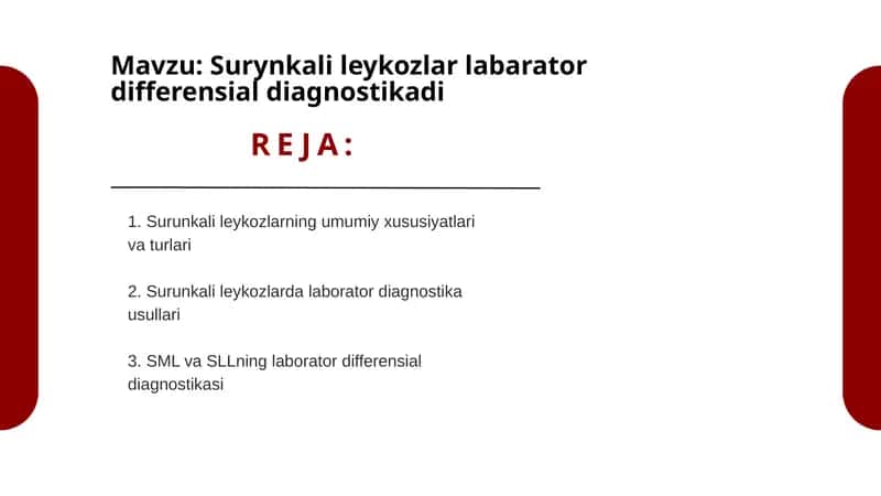 Surunkali leykozlar laborator differensial diagnostikasi 1