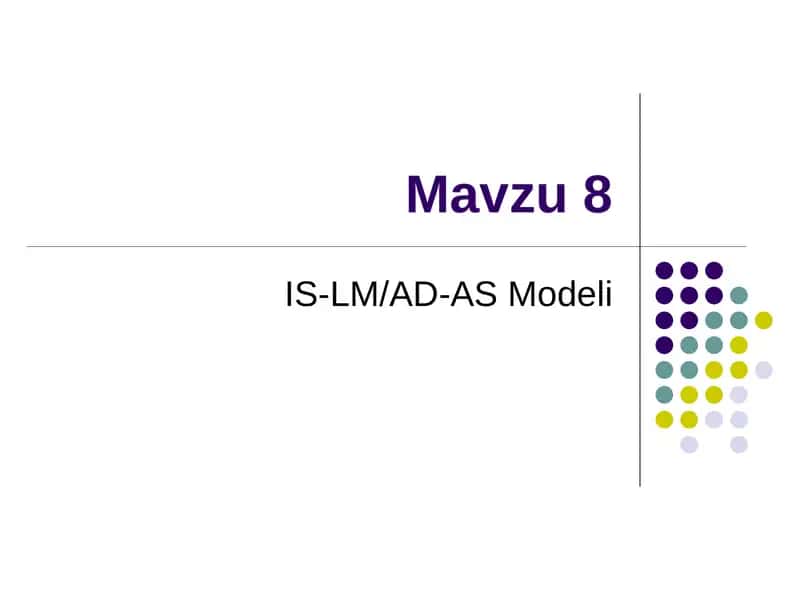 IS-LM/AD-AS Modeli 1