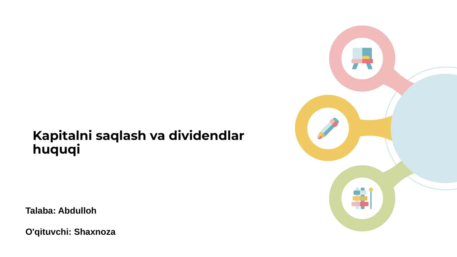 Kapitalni saqlash va dividendlar huquqi 1