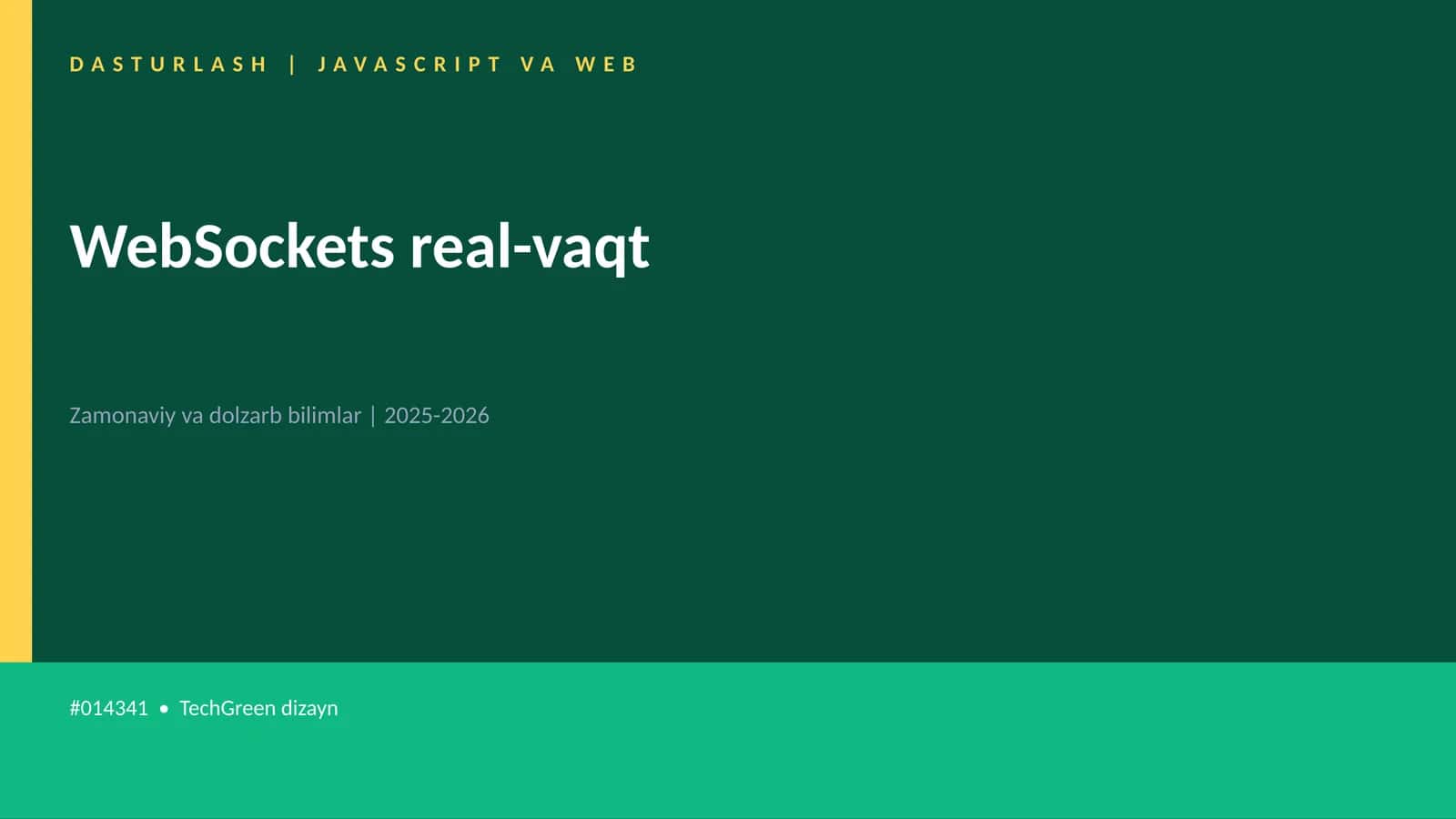 DASTURLASH | JAVASCRIPT VA WEB 1