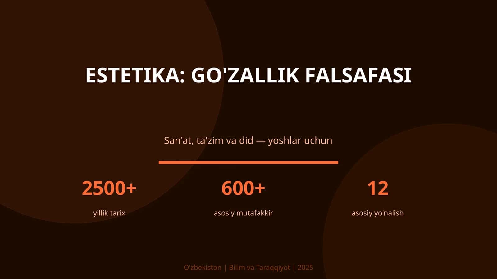 ESTETIKA: GO'ZALLIK FALSAFASI 1