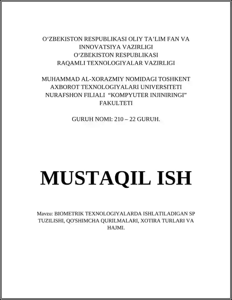 Barmoq izi tanib olish texnologiyasi