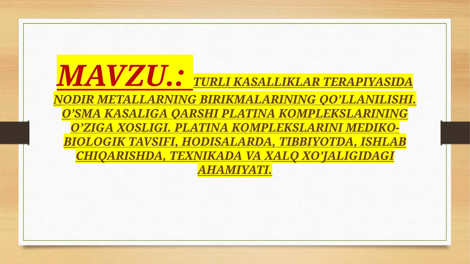 PLATINA KOMPLEKSLARI 1
