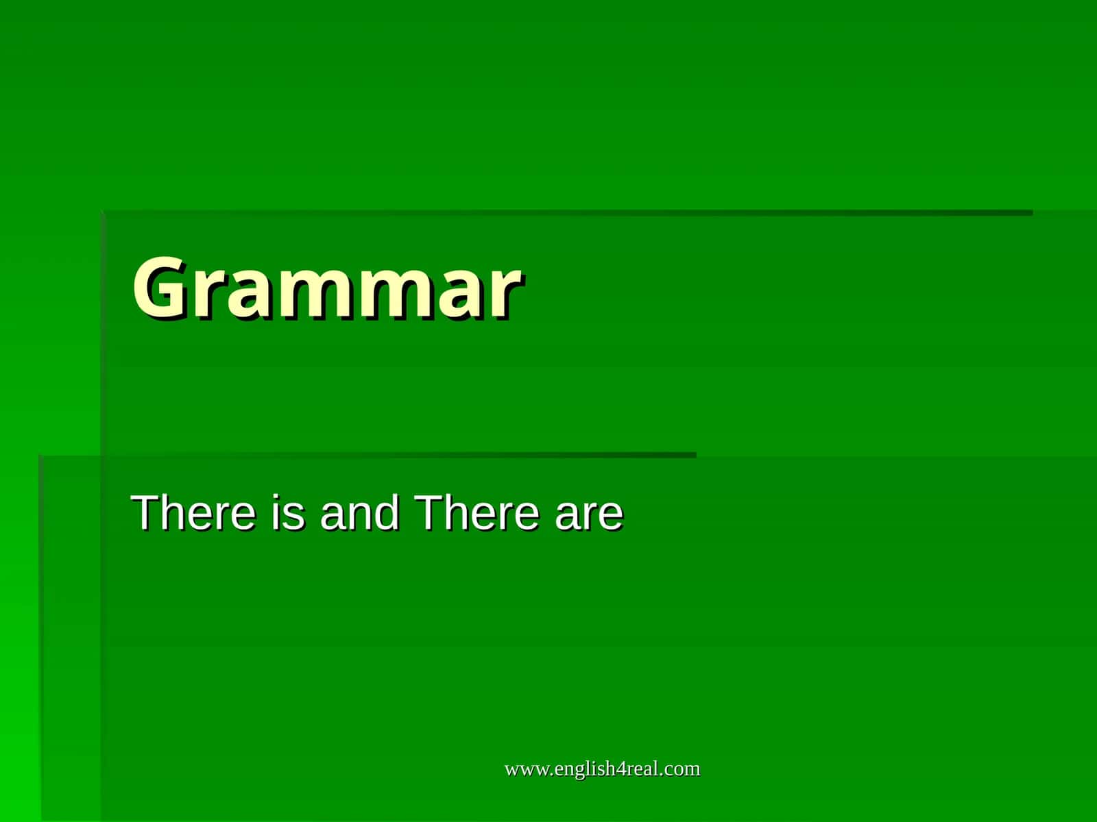 There is and There are 1