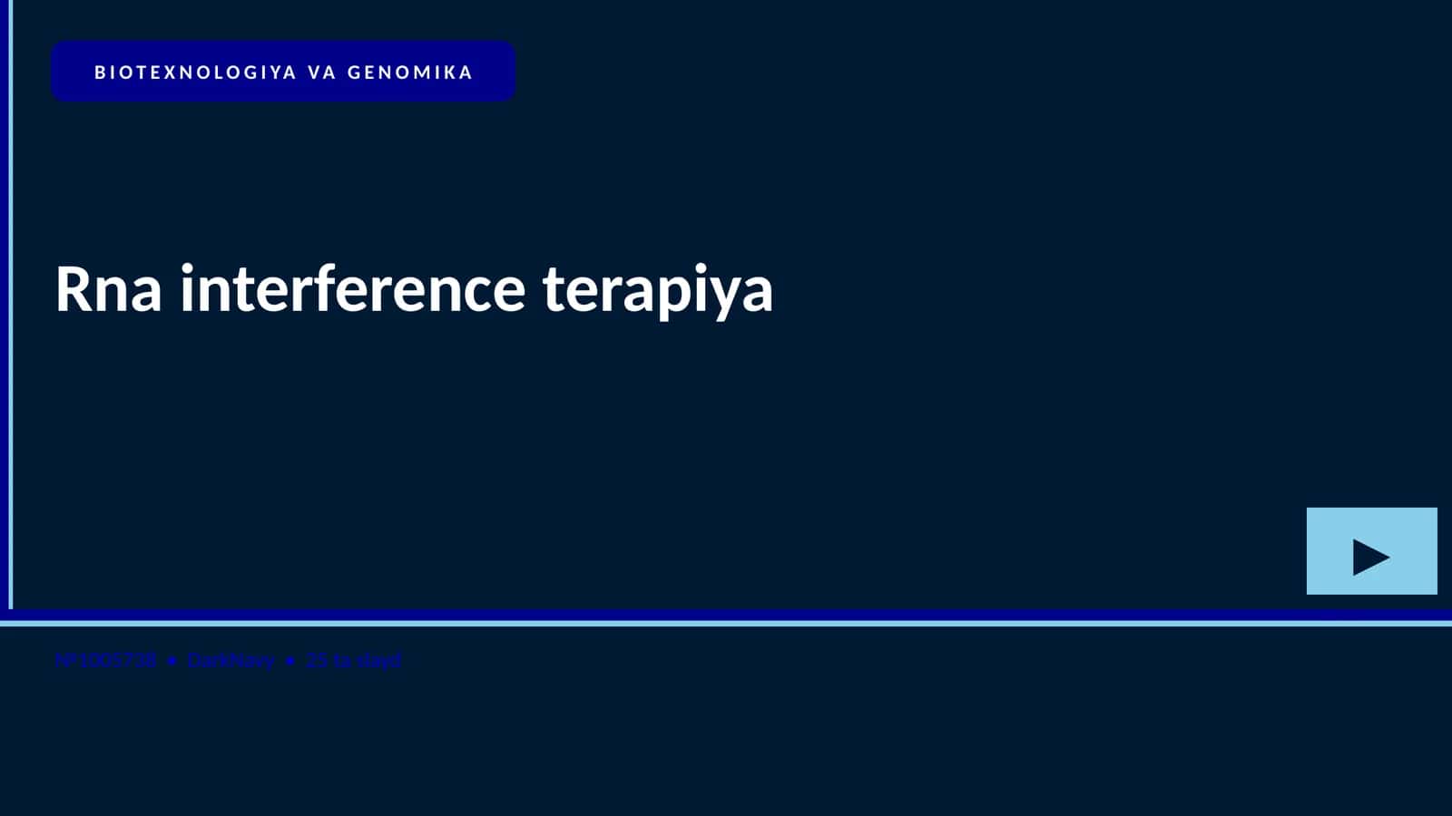 Rna interference terapiya 1