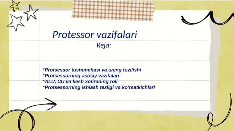 Protsessor vazifalari 1