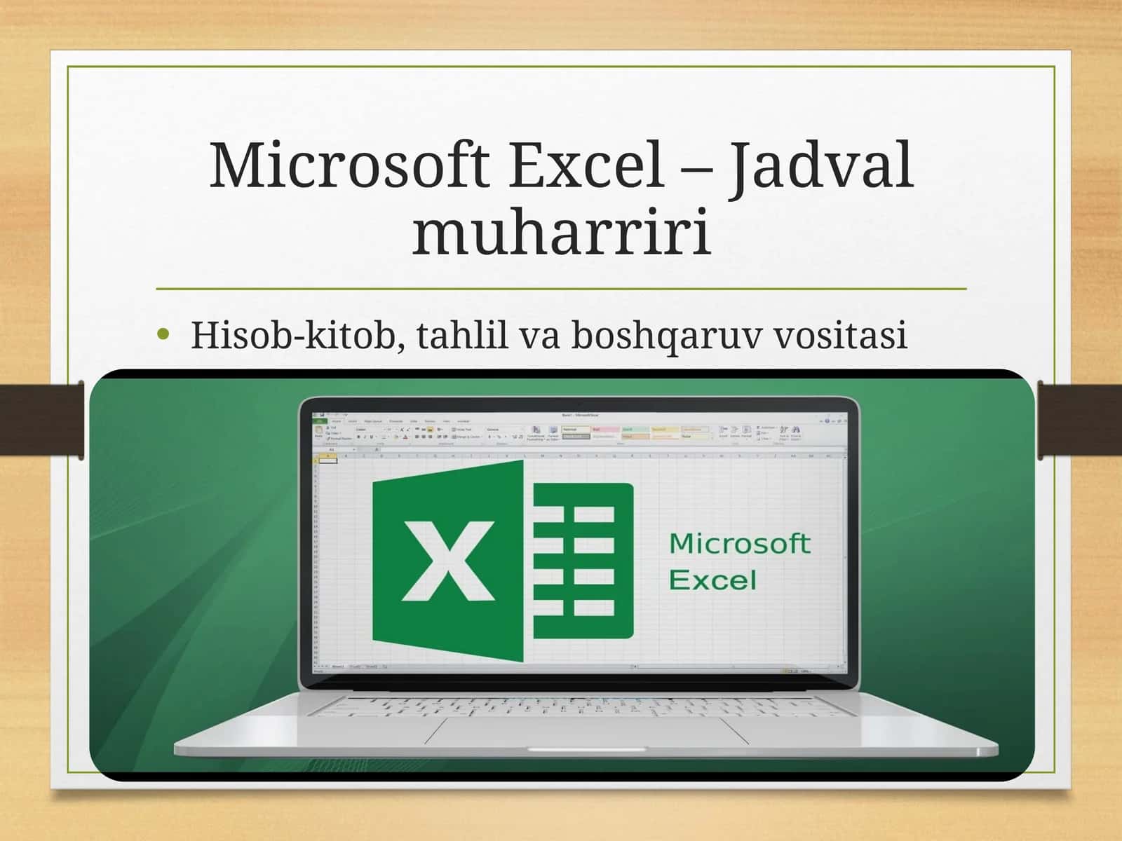 Microsoft Excel – Jadval muharriri 1