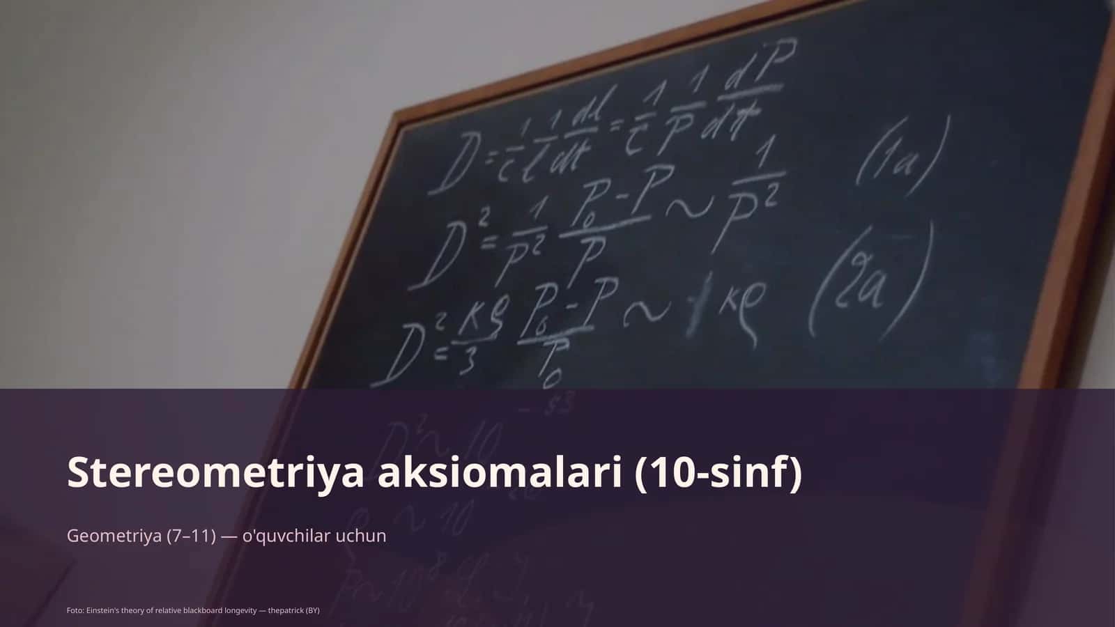 Stereometriya aksiomalari (10-sinf) 1