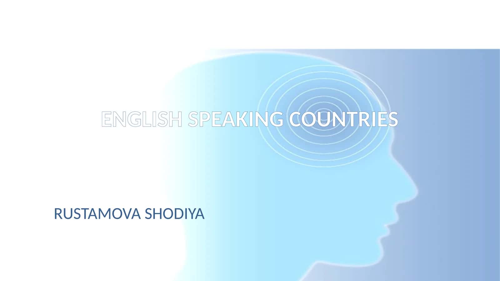 ENGLISH SPEAKING COUNTRIES 1