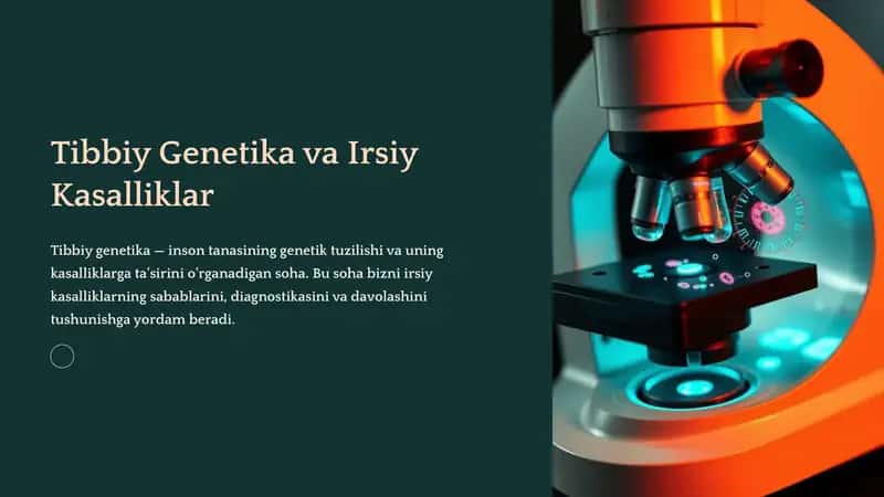 Tibbiy Genetika va Irsiy Kasalliklar 1