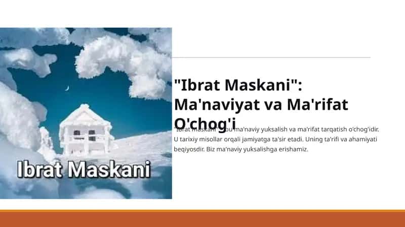 Ibrat Maskani 1