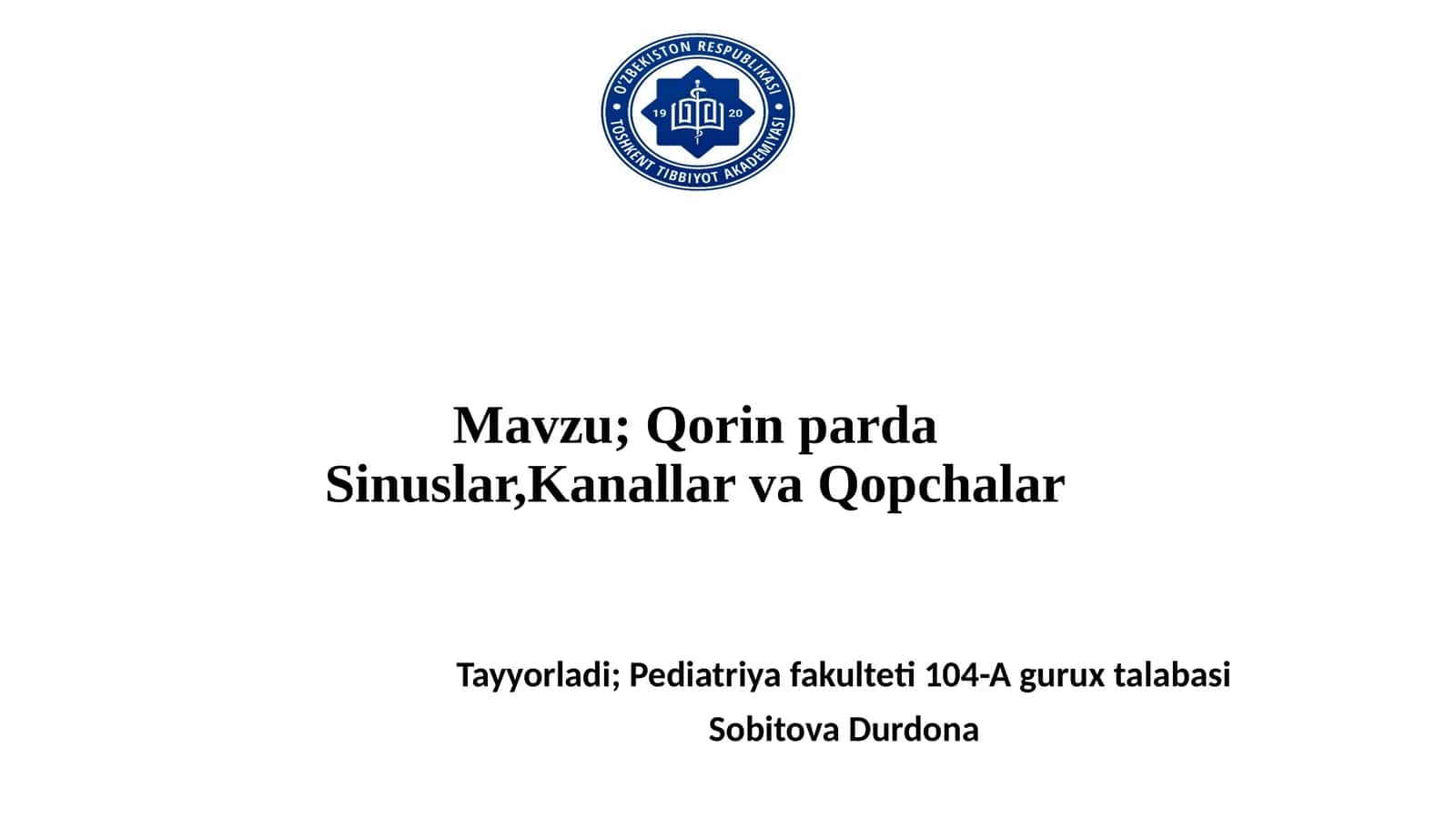 QorinpardaSinuslar,KanallarvaQopchalar 1