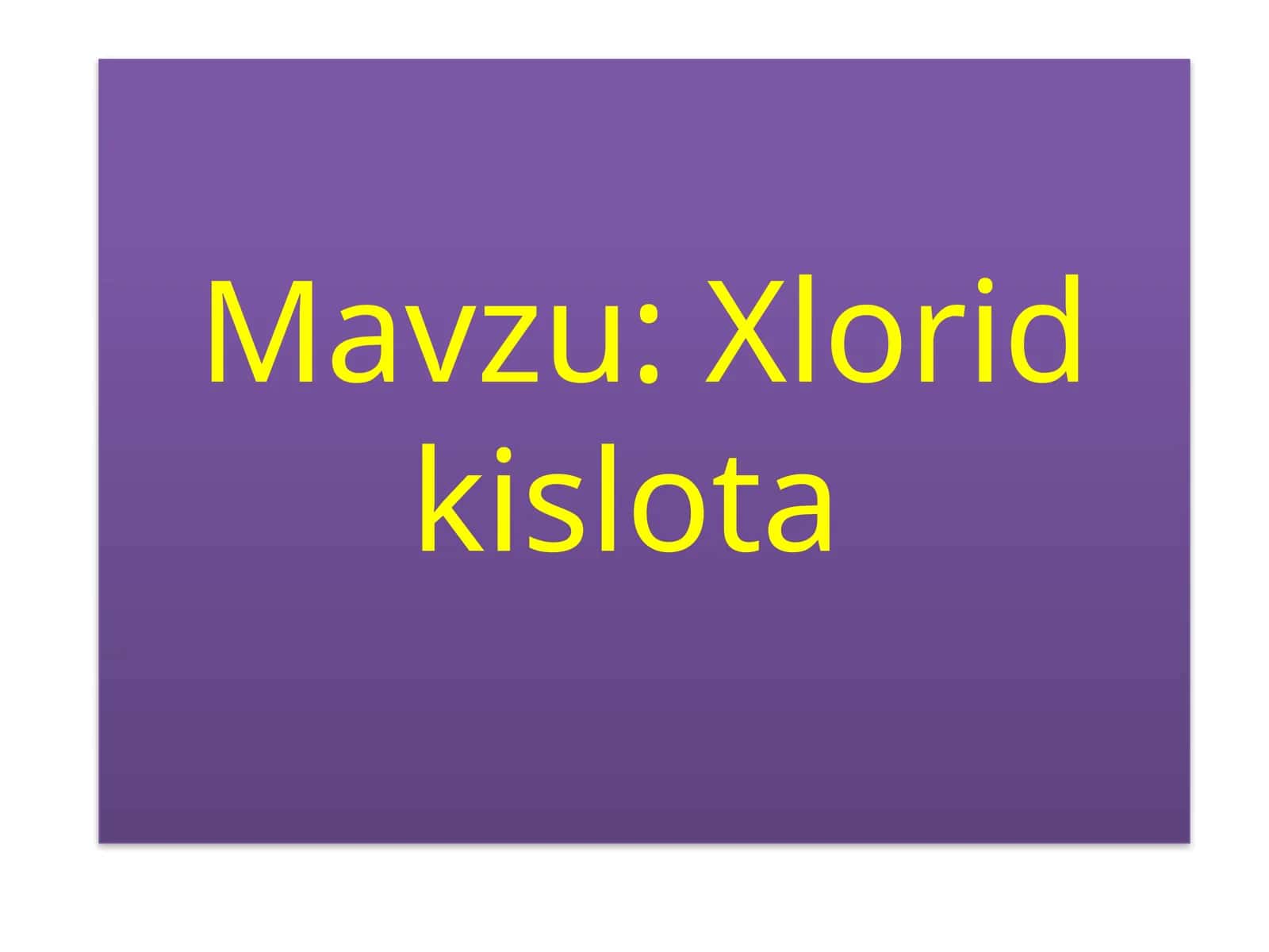 Xlorid kislota 1