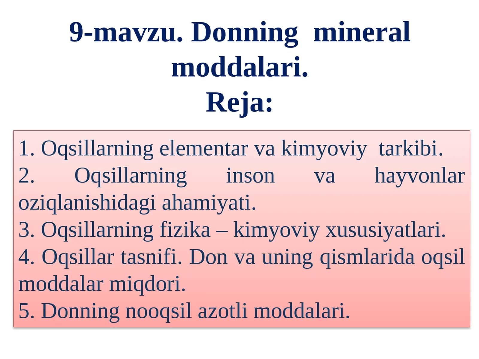 Donning mineral moddalari 1