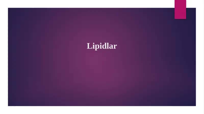 Lipidlar 1