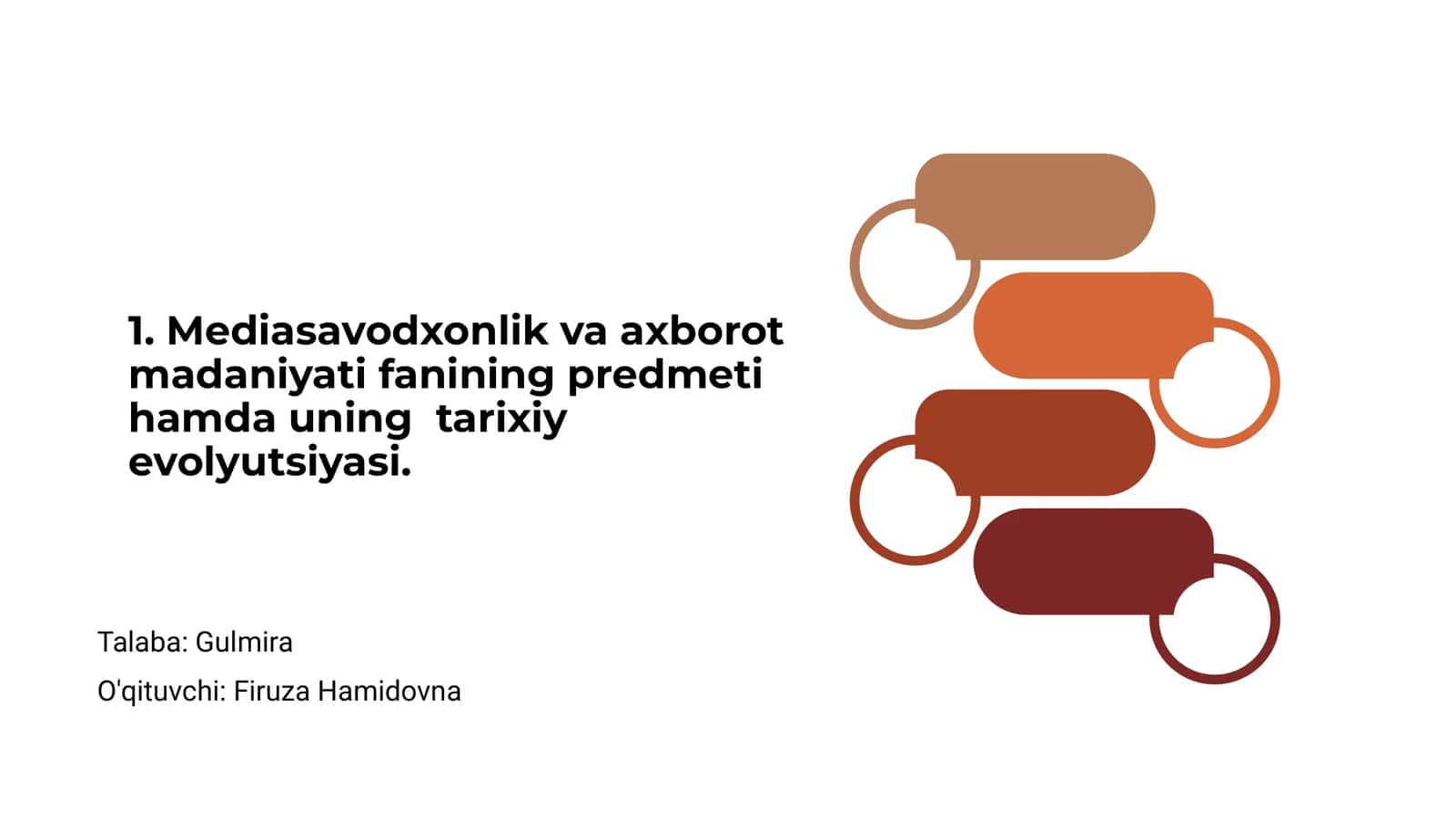 Mediasavodxonlik va axborot madaniyati 1