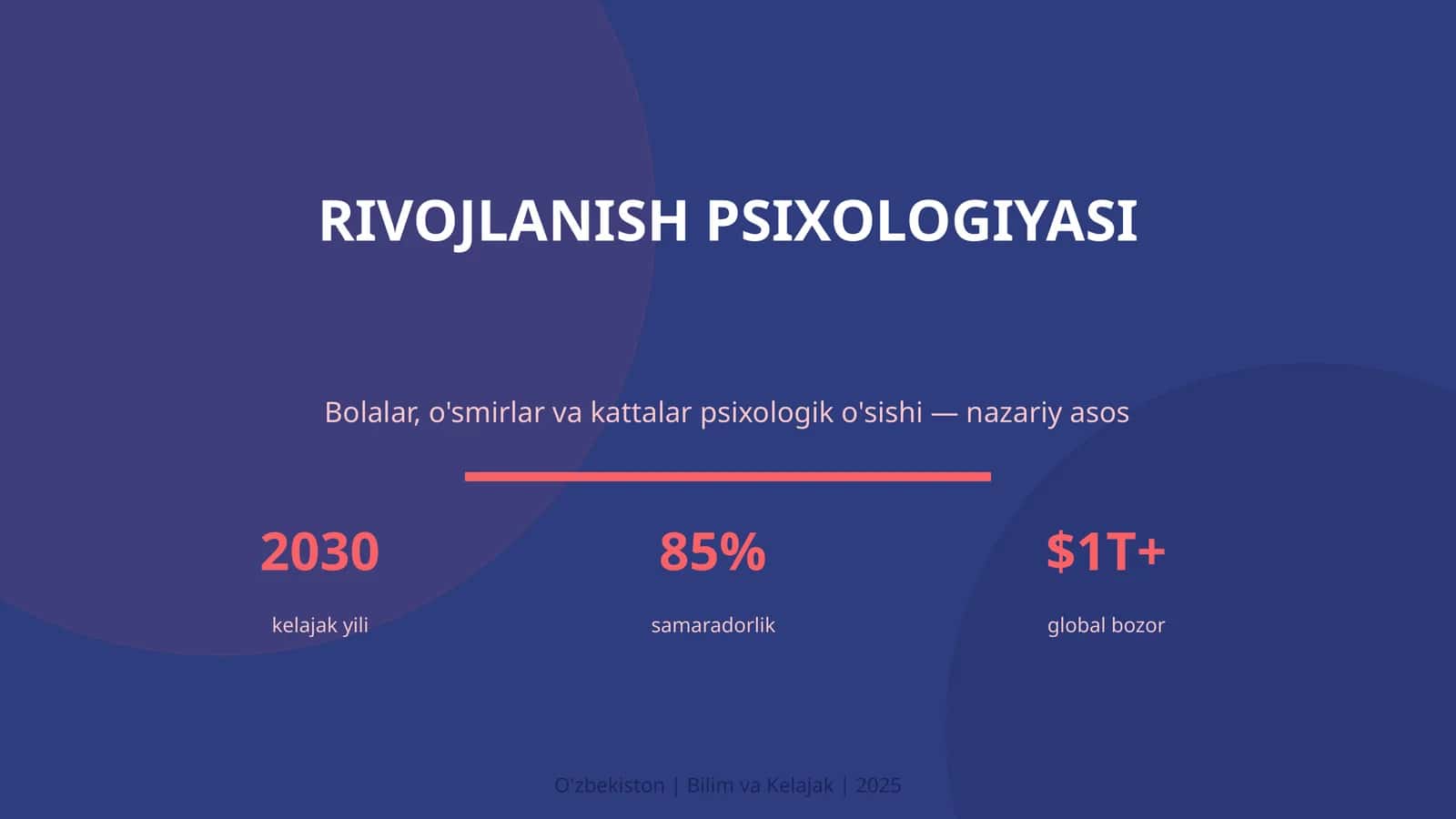 Rivojlanish psixologiyasi 1
