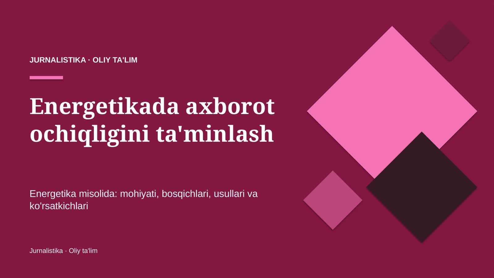 energetikada axborot ochiqligini ta'minlash 9632 1