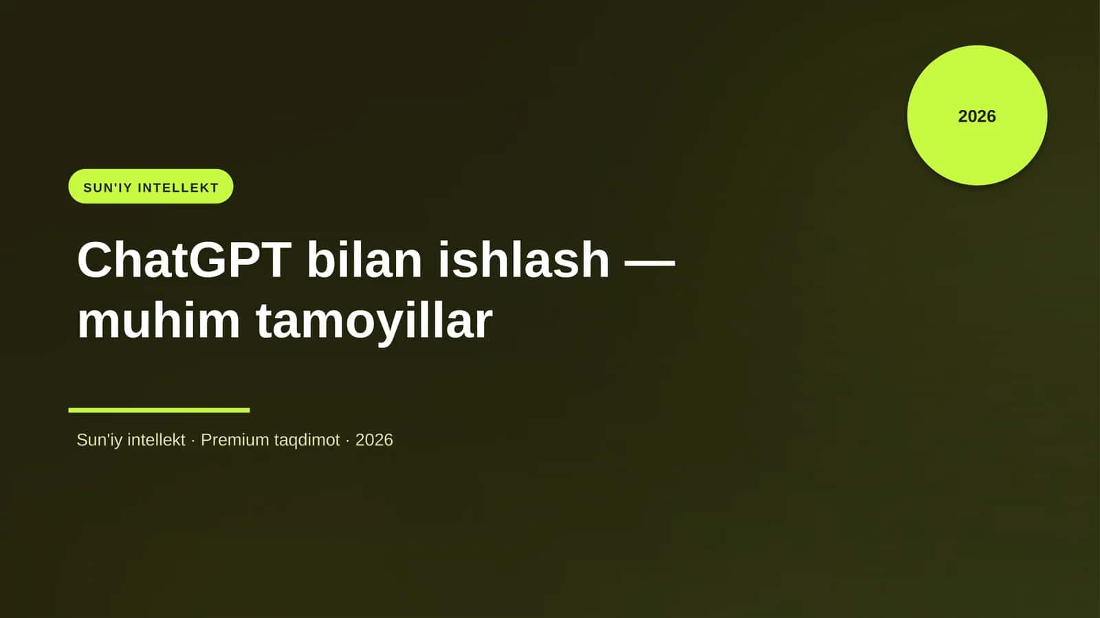 ChatGPT bilan ishlash — muhim tamoyillar 1