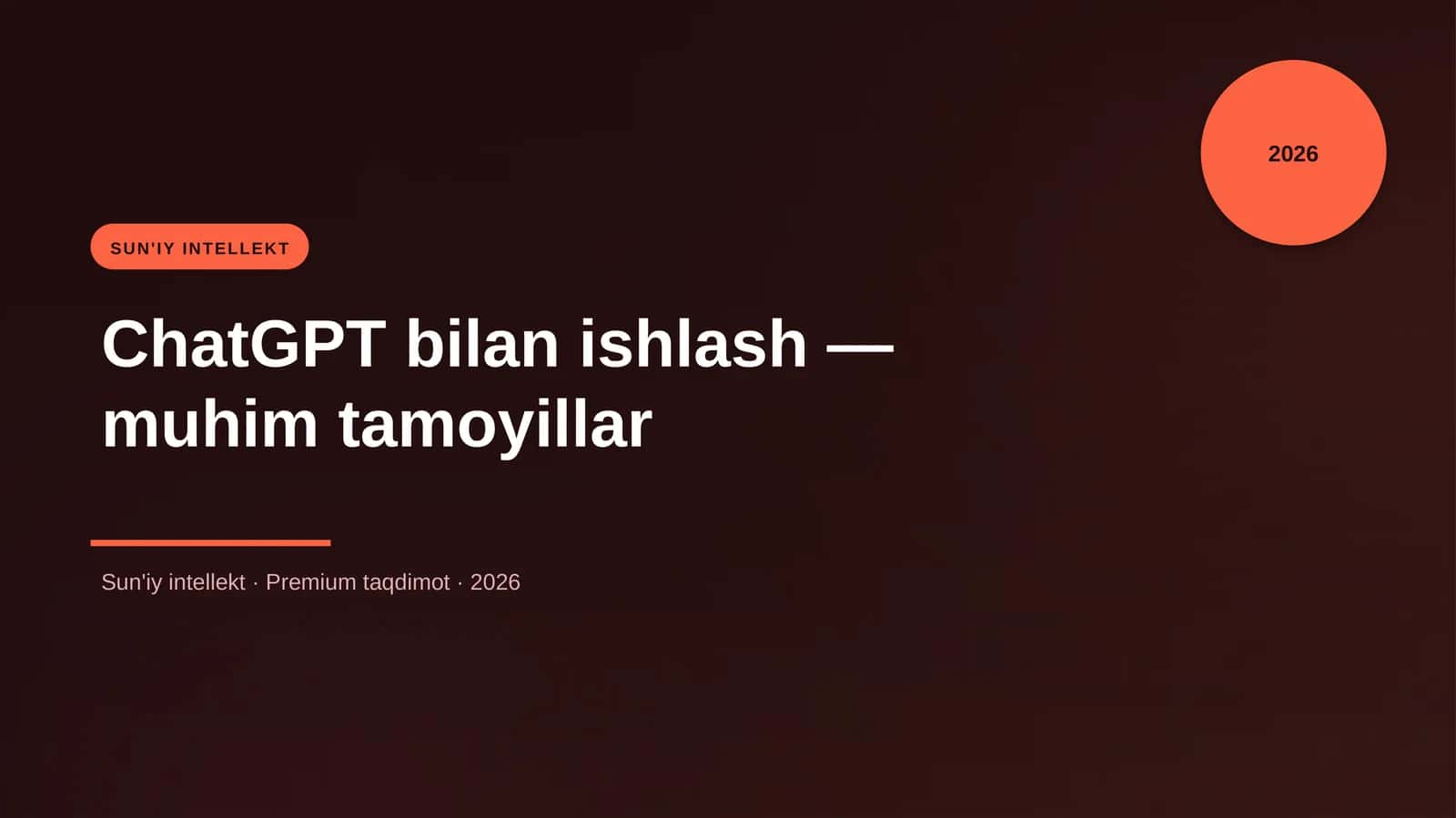 ChatGPT bilan ishlash — muhim tamoyillar 1