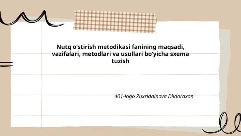 Nutq oʻstirish metodikasi 1