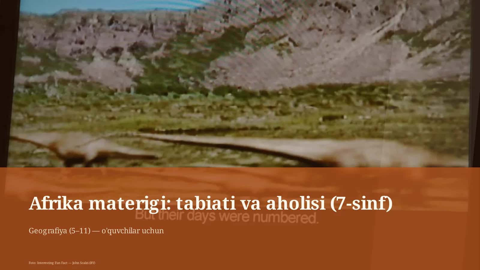 Afro materiyali: tabiati va aholisi (7-sinf) 1