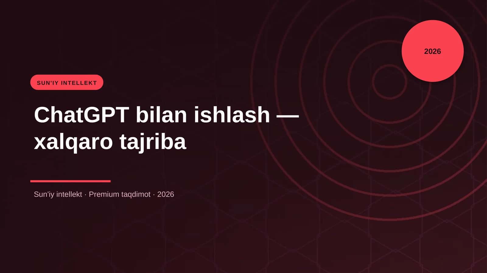 ChatGPT bilan ishlash — xalqaro tajriba 1