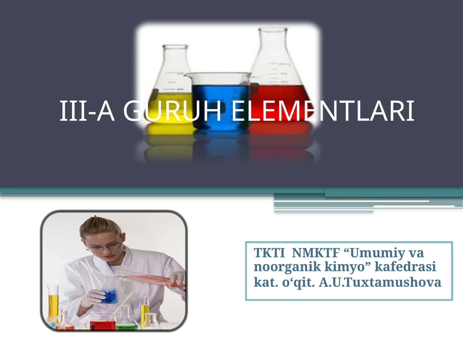 III-A GURUH ELEMENTLARI 1