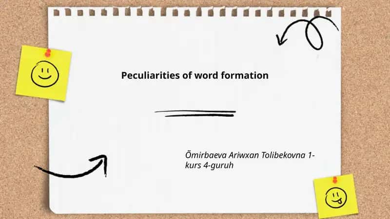Word Formation Peculiarities 1