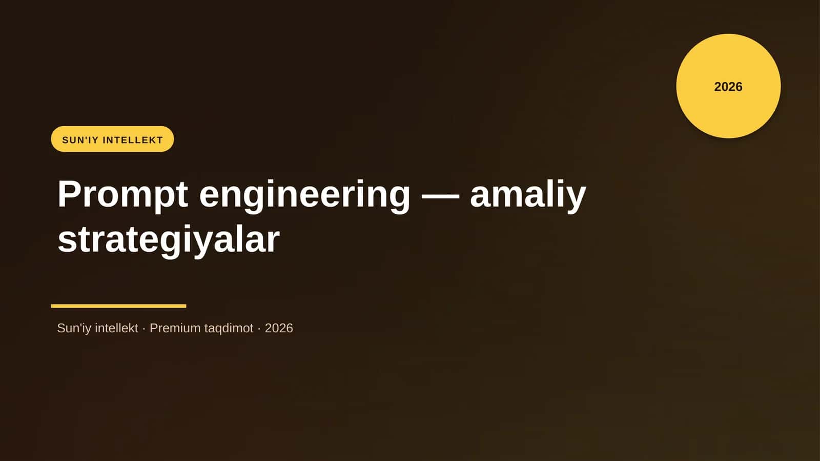 Prompt engineering — amaliy strategiyalar 1