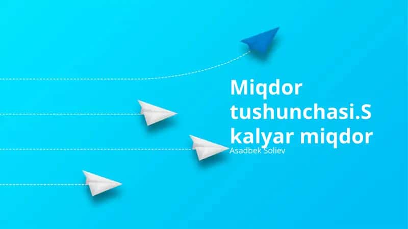 Skalyar Miqdorlar 1