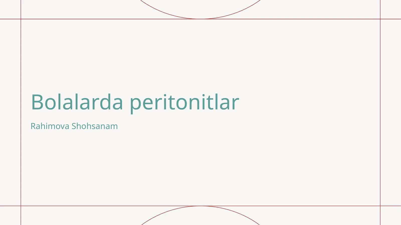 Bolalarda peritonitlar 1