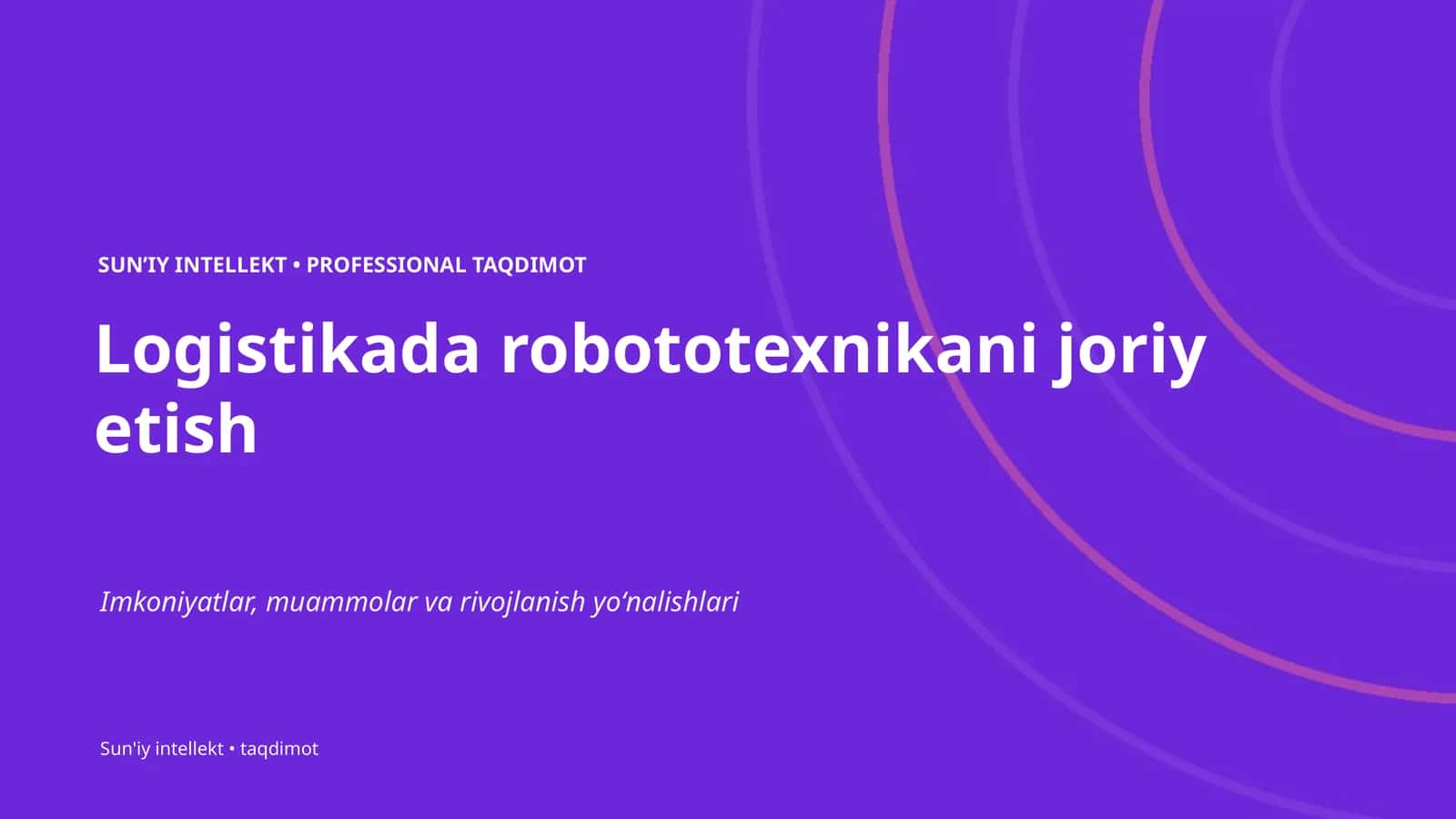 Logistikada robototexnikani joriy etish 1