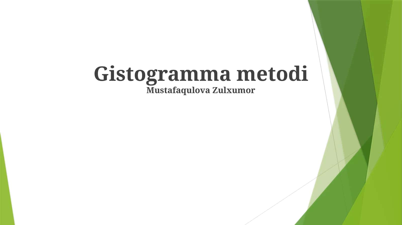 Gistogramma metodi 1